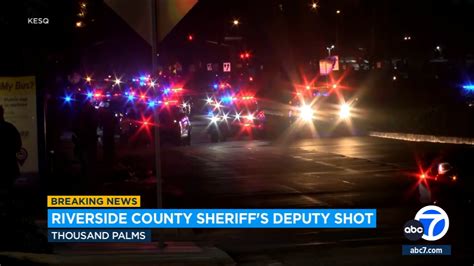 Riverside County Sheriff's deputy shot in Thousand Palms