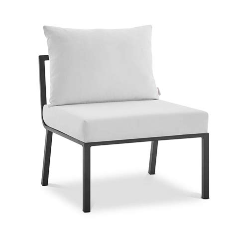 Riverside Outdoor Patio Aluminum Armless Chair - Modway