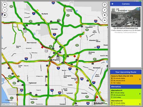 Select a point on the map to view speeds, incidents, 