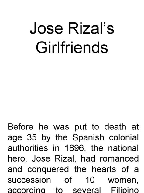 Rizal Girlfriends PDF Philippines - Scribd