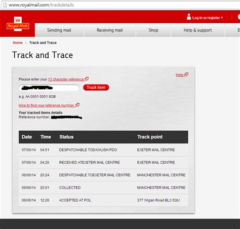 Sending with Parcels Online via DPD or Evri. You’ll need a reference number to track your item. Your tracking number will be emailed to you and appear in your order history if you have an account. The same number will appear on your Post Office receipt when you drop off your package. The reference number will be between 10 and 16 characters long..