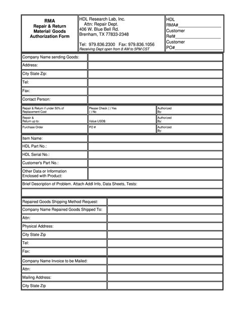Rma Form Fill Out and Sign Printable PDF Template signNow