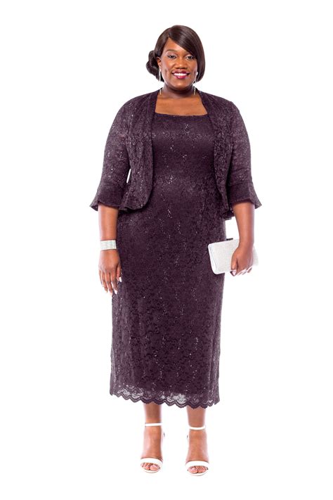 Available in Plus Size and Petite Size Fabric Poly Spandex Length Full Length Sleeve Style Sleeveless with Matching Jacket Colors Champagne, Black, Navy Sizes 6, 8, 10, 1. . Rmrichards