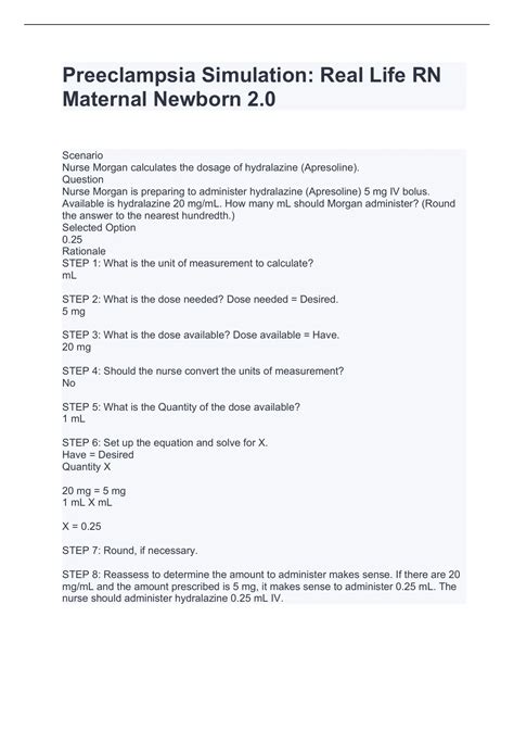 Rn maternal newborn preeclampsia quizlet.  How many mL should Morgan administ...