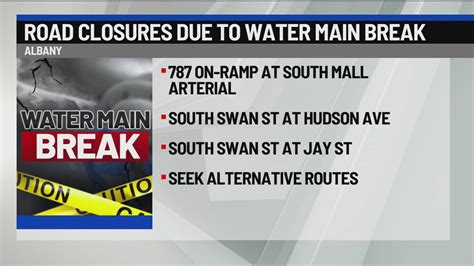 Road closures in Albany due to water main break