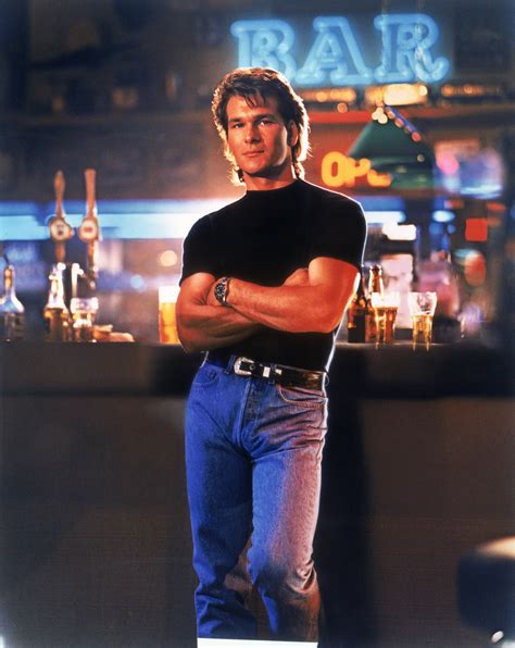 Patrick Swayze is the perfect combination of looks, brains and brawn. Every “Road House” discussion has to start with Swayze, a man guys want to be and women want to be with..