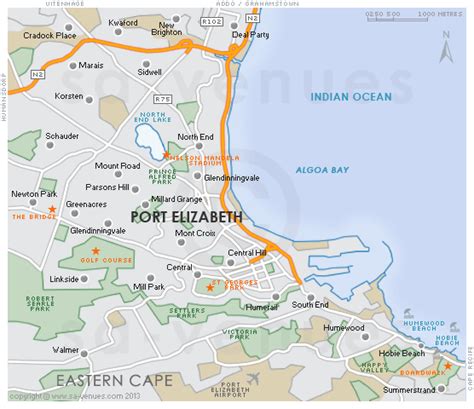 Road map Greenacres suburb of Port Elizabeth, EC-Townview …