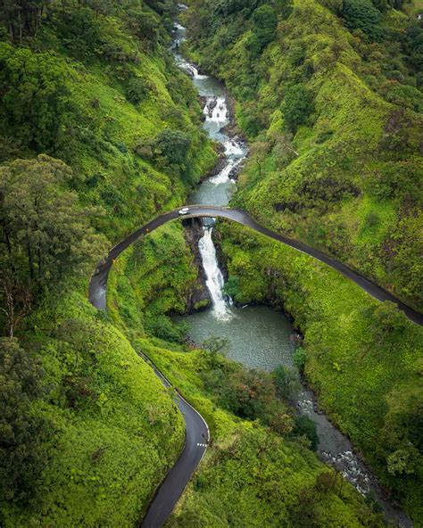 Road to hana hawaii. The Road to Hana is a scenic and famous 64-mile long, narrow, curving, twisting two-lane paved highway along the western coast of Maui in Hawaii. It is part of the Hawaiian state highway system and stretches from Paia to finish at Hana Town. 