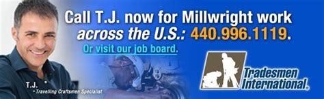 Roadtech millwright jobs. If you are a qualified individual with a disability and would like to request a reasonable accommodation in connection with the application process, you may e-mail applicantaccomodations@tradesmeninternational.com or call 833-260-3532. 
