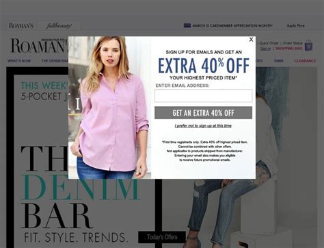 Discount available, click to reveal code. Get Coupon Now. Get the best coupons, promo codes & deals for Roaman's in 2024 at Capital One Shopping. Our community found 84 coupons and codes for Roaman's.. 