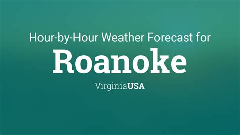 Point Forecast: Roanoke VA 37.27°N 79.95°W ... view Yesterday's Weather. Roanoke Regional Airport Lat: 37.33 Lon: -79.97 Elev: 1149 ... Hourly Weather Graph .... 