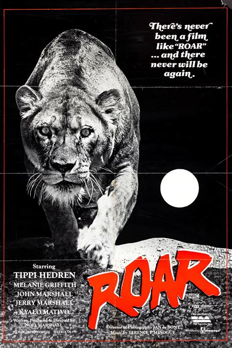 Apr 17, 2015 · This is a movie with a poster, commissioned by the cult film buffs at Drafthouse Films, that uses injuries sustained by 70 cast and crew members as a selling point (the poster's tagline: "No animals were harmed in the making of this film. 70 cast and crew members were."). "Roar" may often feel like a bizarre Swiss Family Robinson adventure, but ... . 