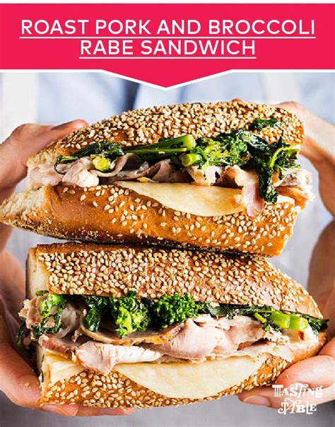 Roast Pork And Broccoli Rabe Sandwich Recipe - TastingTable.com