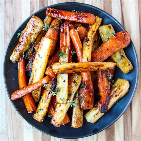 Roasted Carrots and Parsnips with Rosemary and Garlic