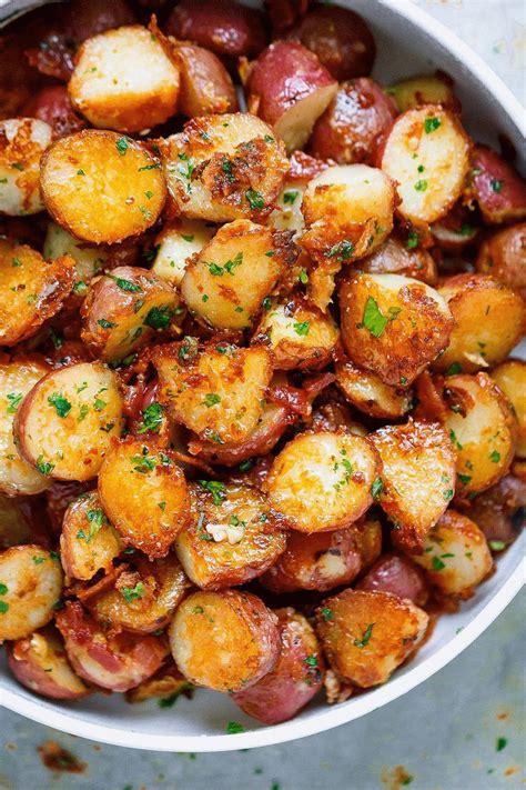 Roasted Potato, Garlic, and Red Pepper Salad Recipe Epicurious