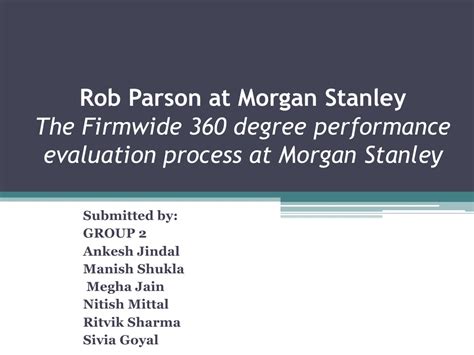 Rob Parson at Morgan Stanley 360 Degree Feedback Group 2