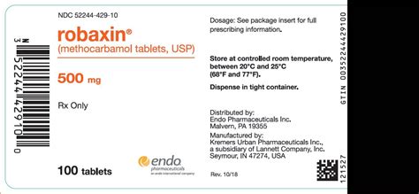Robaxin Tablets FDA prescribing information, side effects and uses
