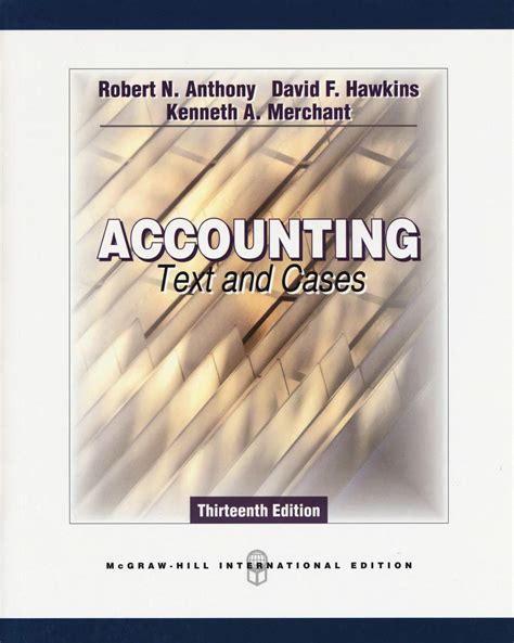 Robert Anthony Accounting Text And Cases Solution
