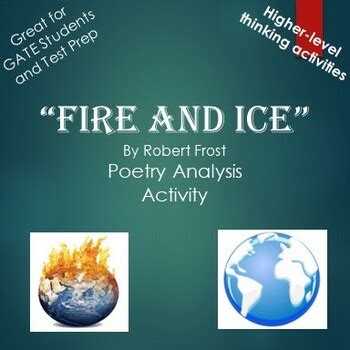 Robert frost fire and ice commentary