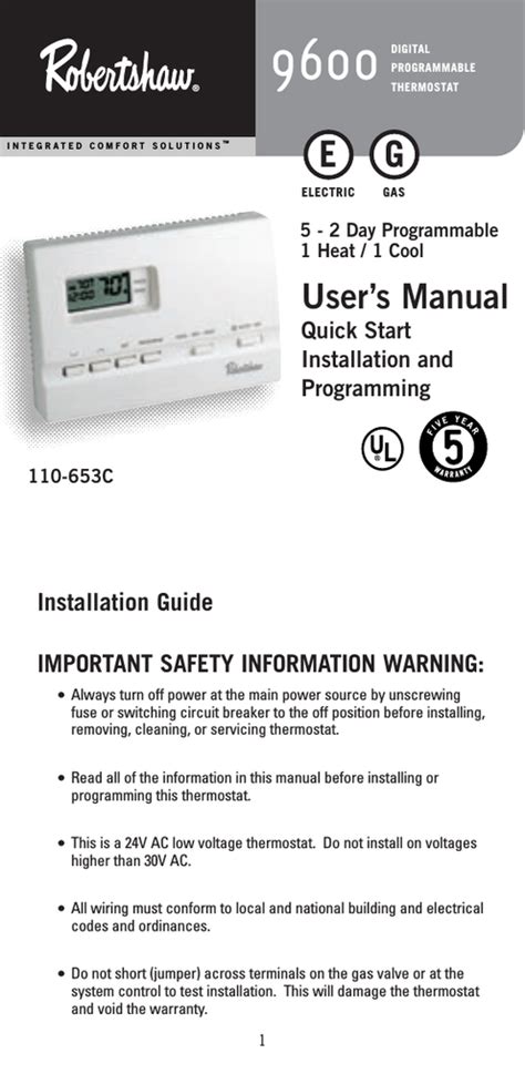 Robert shaw 9600 thermostat user manual. - It services procurement based on ispl a pocket guide.