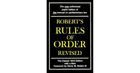 Download Roberts Rules Of Order By Henry Martyn Robert