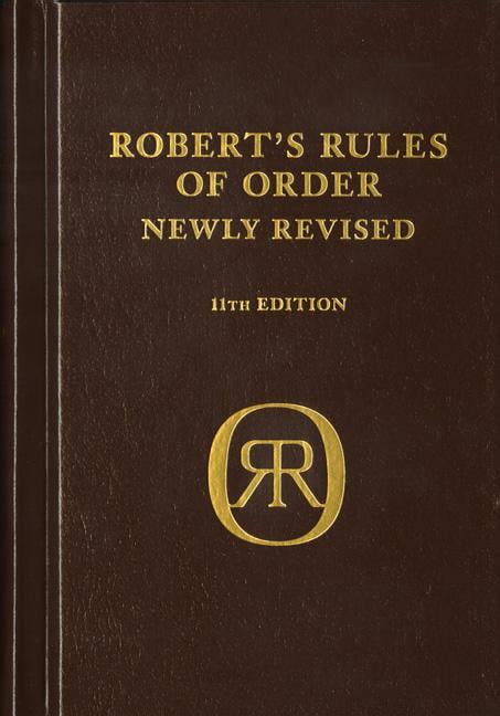 Full Download Roberts Rules Of Order Newly Revised 11Th Edition By Henry Martyn Robert