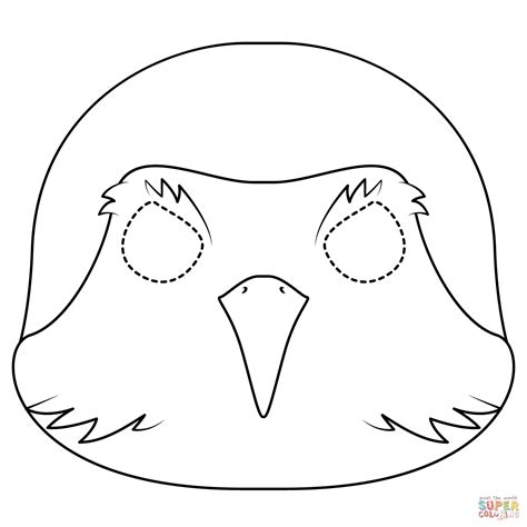 Robin Bird Mask Coloring Page Free Printable Coloring Pages