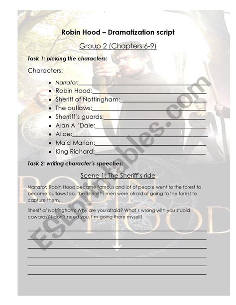 Robin Hood Play Script For Children