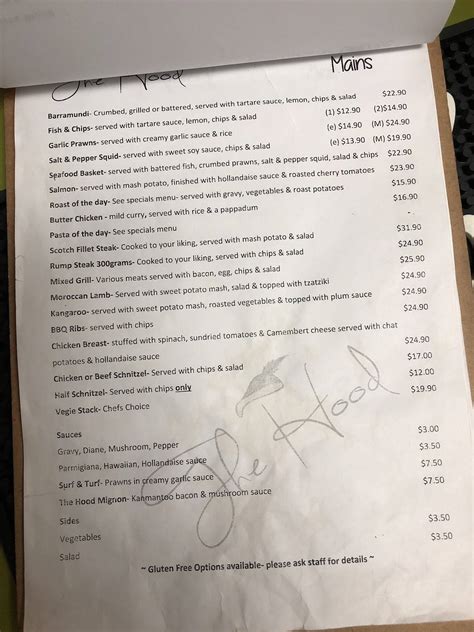 Robin hood strathalbyn restaurant menu - Restaurant Guru