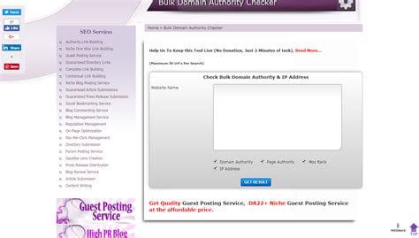 Robingupta bulk da checker.  Robin Gupta&rsquo;s bulk domain authority checker is also o...