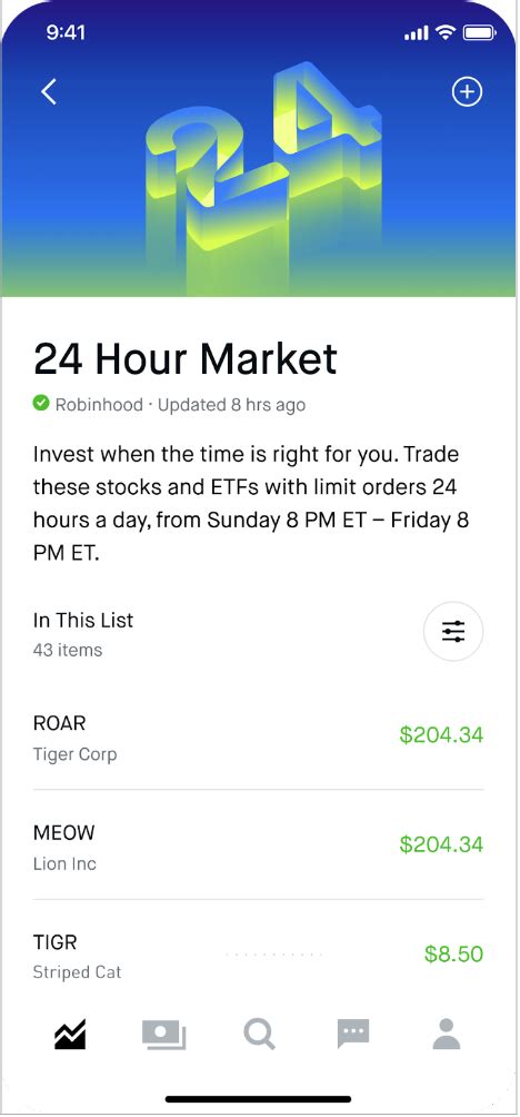 ... 24 hours a day, 5 days a week on Robinhood 24 Hour Market. Link in bio for ... how to turn on 24 hour trading on robinhoodtrading robin hoodrobinhood after hour .... 