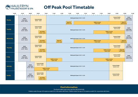 Robinson Swimming Pool Opening Hours 2024