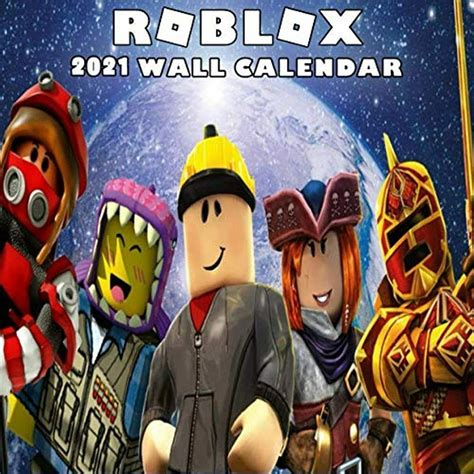 Roblox 2021 Wall Calendar Monthly Colorful Roblox Calendar 2021, Great