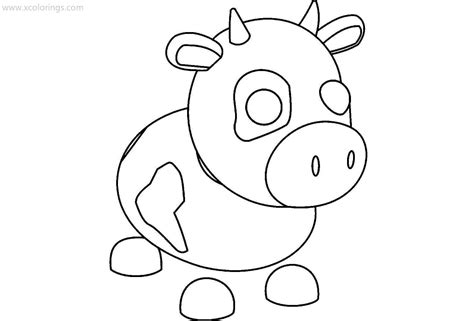 Roblox Adopt Me Coloring Pages Cow Roblox Adopt Me PDMREA