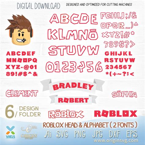 Roblox Alphabet SVG Roblox Font SVG Roblox Letter Roblox Etsy Clip