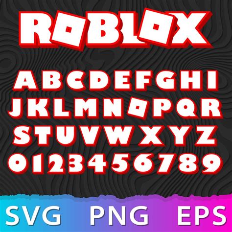 Roblox Alphabet Svg Roblox Font Cricut File Roblox Font 3d Roblox