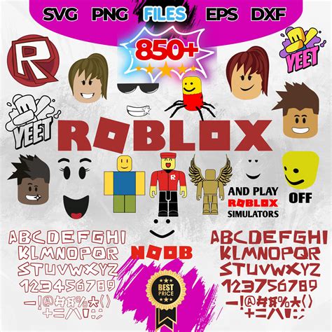 Roblox Alphabets and Numbers Font SVG Roblox Font Vector Etsy Finland