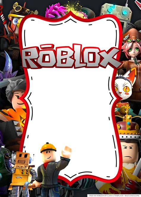 Roblox Birthday Invitation Template