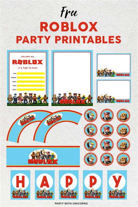 Roblox Birthday Party Free Printables Printable Form, Templates and
