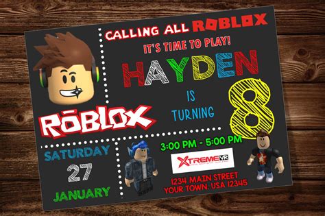 Roblox Birthday Party Invitation ***DIGITAL FILE ONLY*** by