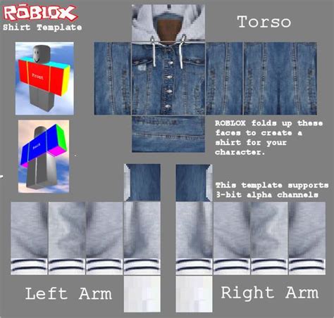 Roblox Blue Jacket Template