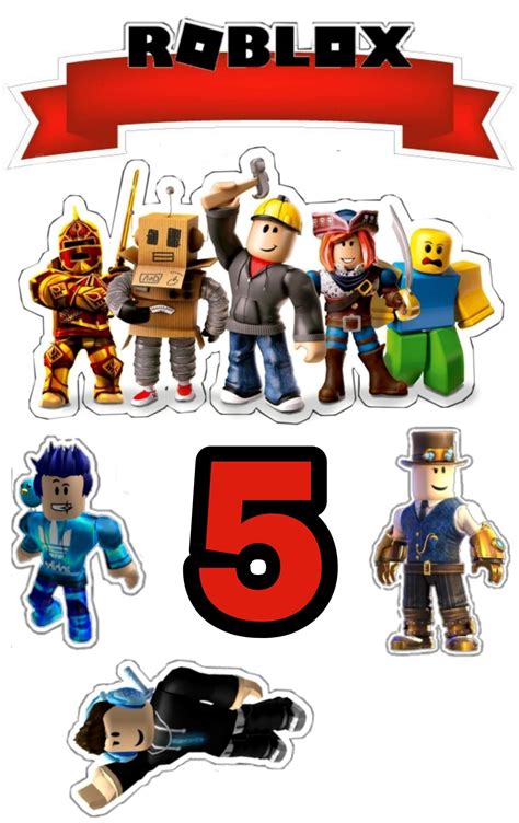 Roblox Cake Topper Printable