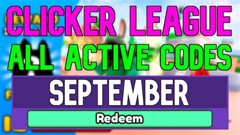 Roblox Clicker League Codes September 2022 The Nerd Stash
