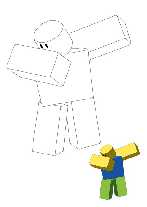 Roblox Coloring Pages Games roblox noob fight render Printable 2021