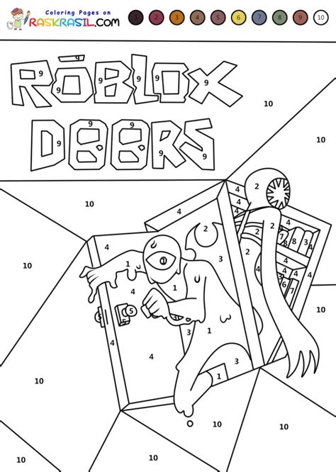 Roblox Doors Color By Number Download, Print Now!