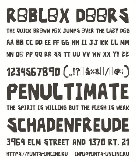 Roblox Doors font