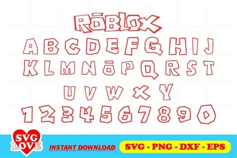 Roblox Font SVG Pack Roblox svg Alphabet & Symbols Roblox Etsy