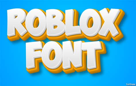 Roblox Font Text Effect and Logo Design Font