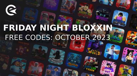 Roblox Friday Night Bloxxin Codes October 2022 