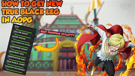 Roblox How to Get True Black Leg in A One Piece Game